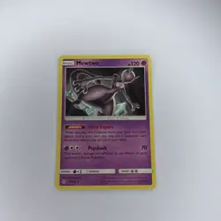 Mewtwo RARE card 75/214 Sun & Moon Unbroken Bonds Non-Holo 2019 Pokemon TCG - Image 1