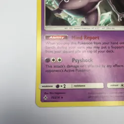 Mewtwo RARE card 75/214 Sun & Moon Unbroken Bonds Non-Holo 2019 Pokemon TCG - Image 4
