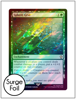 1x Sphere Grid, Surge Foil, Final Fantasy, Magic MTG NM - Image 1