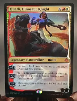 Huatli, Dinosaur Knight Ixalan MTG Foil Near Mint - Image 1