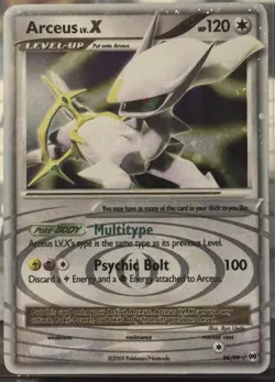 Pokemon TCG Arceus LV.X 96/99 Platinum Holo Rare Card LP-NM Condition - Image 1