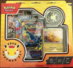 Pokemon TCG: Pokemon Day 2026 Collection Box -Pikachu Promo Coin 3 Booster Packs - Image 1