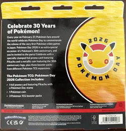 Pokemon TCG: Pokemon Day 2026 Collection Box -Pikachu Promo Coin 3 Booster Packs - Image 2