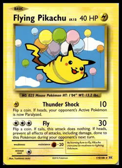 Flying Pikachu 110/108 XY - Evolutions Pokemon Card | NM - Image 1