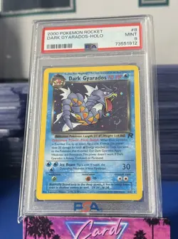 Pokemon Team Rocket Dark Gyarados 8/82 PSA 9 - Image 1