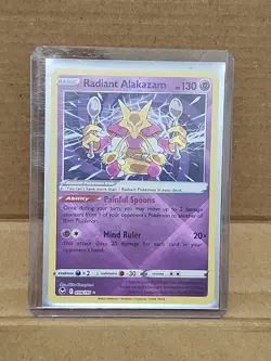 Radiant Alakazam 059/195 Swsh12: Sword & Shield - Silver Tempest Holo - Pokemon - Image 1