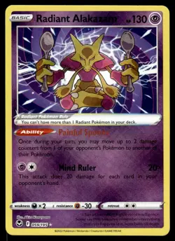 Pokemon TCG Silver Tempest #059/195 Radiant Alakazam NM - Image 1