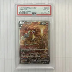 Pokemon Entei v Galarian Gallery Crown Zenith PSA 10 GG36/GG70 - Image 1