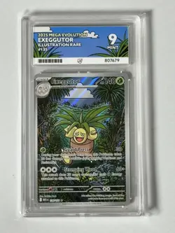 2025 Pokemon Mega Evolution Exeggutor Illustration Rare #135/132 Ace Grading 9 - Image 1