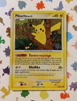 Pokemon TCG Pikachu DP16 Countdown Calendar Snowflake Stamp *French* Promo 2008 - Image 1