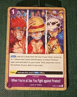 One Piece TCG Pirate League Store Promo Luffy Law Kid Nami Zoro Sanji Op05-076 - Image 2