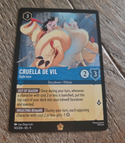 Disney Lorcana Fabled Cruella De Vil Style Icon 143/204 Legendary - Image 2
