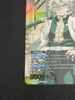 Union Arena Demon Slayer Sanemi Shinazugawa UE05BT/KMY-2-006 R* Foil Card NM - Image 5