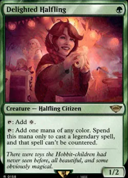 Universes Beyond: The Lord of the Rings: #158 Delighted Halfling - Image 1