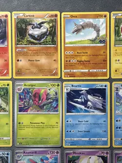 Pokemon Cards Lot Mimikyu. Onix Ekans Grimer 151. Lilligant Brianne tinkaton + - Image 3