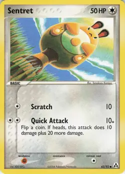 Sentret 62/92 Legend Maker Common Normal Pokemon TCG - Image 1