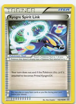 Kyogre Spirit Link 132/160 Uncommon Normal XY - Primal Clash LP Pokemon - Image 1