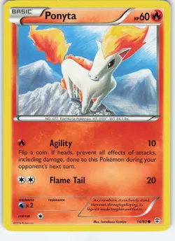 Ponyta 14/83 Common Regular Generations LP Pokemon - Image 1