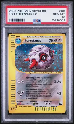 2003 POKEMON SKYRIDGE #H8 FORRETRESS-HOLO PSA 10 - Image 1