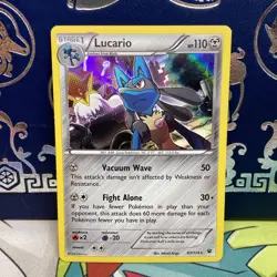 Lucario 63/124 XY Fates Collide 2016 Holo Rare Pokemon TCG Card - NM - Image 1