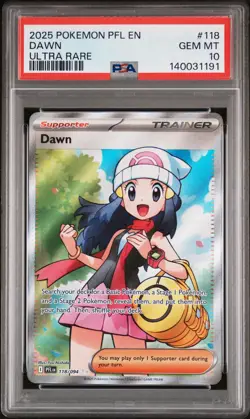 2025 POKEMON PFL EN-PHANTASMAL FLAMES ULTRA RARE #118 DAWN PSA 10 GEM MINT - Image 1