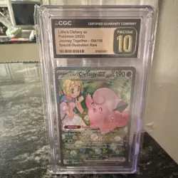 Pokemon Lillie's Clefairy ex Special Illustration Rare CGC 10 PRISTINE 184/159 - Image 1