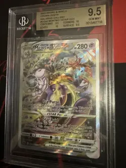 Pokemon Mewtwo VSTAR Crown Zenith Galarian Gallery Full Art #GG44 BGS 9.5 GEM MT - Image 1