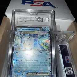 2025 Pokemon Prismatic Evolutions 027 Wellspring Mask Ogerpon EX TAG 10 GEM MINT - Image 1