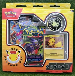 Pokemon TCG 2026 Pokemon Day 30th Anniversary Sealed Box Pikachu Promo 3 Packs - Image 1