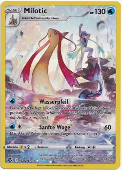 Pokemon Milotic Trainer Gallery Rare Silberne Sturmwinde TG02/TG30 NM DE - Image 1