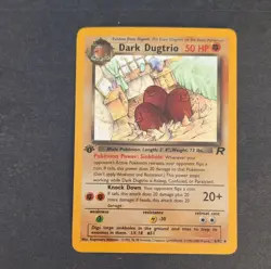 Pokemon Dark Dugtrio Team Rocket 1st Edition Rare Regular English Card #6/82 - Image 1