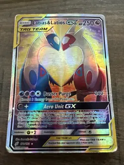 Latias & Latios GX - 170/181 - Pokemon Team Up Sun & Moon Alternate Art Card MP - Image 2