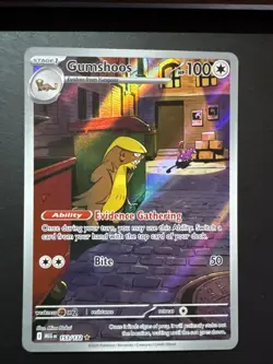 Gumshoos #153/132 2025 Pokemon ME01 Mega Evolution Illustration Rare NM - Image 1