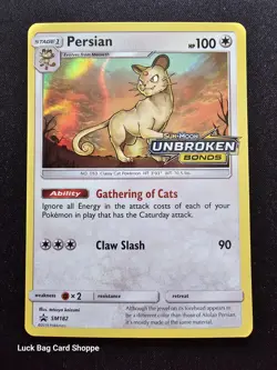 Persian SM182 Prerelease Stamped Promo Sun & Moon Promos Pokemon TCG - Image 1