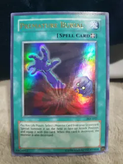 Yugioh Card Premature Burial PSV-037 Ultra Rare Pharaoh's Servant Reprint - Image 1