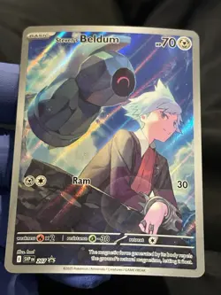 Steven’s Beldum SVP 207 Black Star Promo Illustration Rare NM Pokemon Card - Image 1