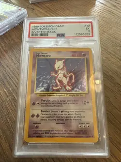 Pokemon Mewtwo Holo Card Base Set 10/102, 1999 Wizards Rare Holo Card PSA 5 - Image 1
