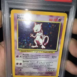 Pokemon Mewtwo Holo Card Base Set 10/102, 1999 Wizards Rare Holo Card PSA 5 - Image 3