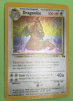 1999 Dragonite Fossil Holo Rare Card 4/62 POKEMON NO PLAY NEAR MINT - Image 2