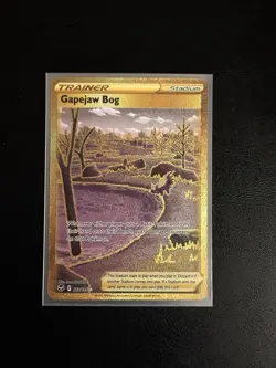 Pokemon Gapejaw Bog Trainer Stadium Foil Card & Vulpix Lot English 2022 - Image 1
