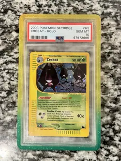 2003 Pokemon Skyridge # H5 Crobat Holo PSA 10 Gem Mint Card! Crazy Swirl💫 - Image 1