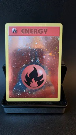 Fire Energy - Swirl- Pokemon League WOTC Promo - Holo Promo - Pokemon Card NM - Image 1