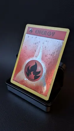Fire Energy - Swirl- Pokemon League WOTC Promo - Holo Promo - Pokemon Card NM - Image 3