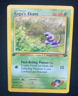 Pokemon Card Koga's Ekans 77/132 Gym Challenge 1st Edition (2000) (NM) - Image 1