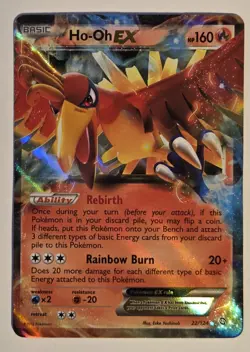 Pokemon TCG Cards Ho-Oh EX 22/124 Dragons Exalted Ultra Rare Holo EXC - Image 1