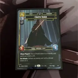 Star Wars Darth Vader Unit Card Star Wars Unlimited Twilight Apprentice 80 FFG - Image 1