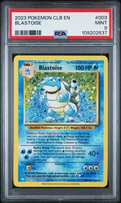 PSA 9 Blastoise 003/034 Trading Card Game Classic Holo - Image 1