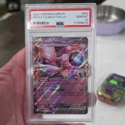 Pokemon Team Rocket's Mewtwo ex 081/182 Sv10 Destined Rivals Holo EX PSA 10 - Image 1