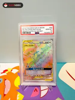 PSA 10 🌈 2019 Pokemon Sun And Moon Moltres Zapdos Articuno GX Hidden Fates - Image 1