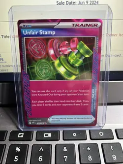 Pokemon UNFAIR STAMP 165/167 - Twilight Masquerade - ACE SPEC HOLO - MINT - Image 1
